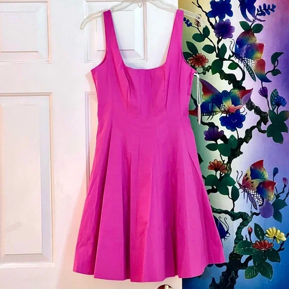 🌺🎉HP🎉🌺 NWT Staud Wells Mini Dress Peony - Picture 9 of 16